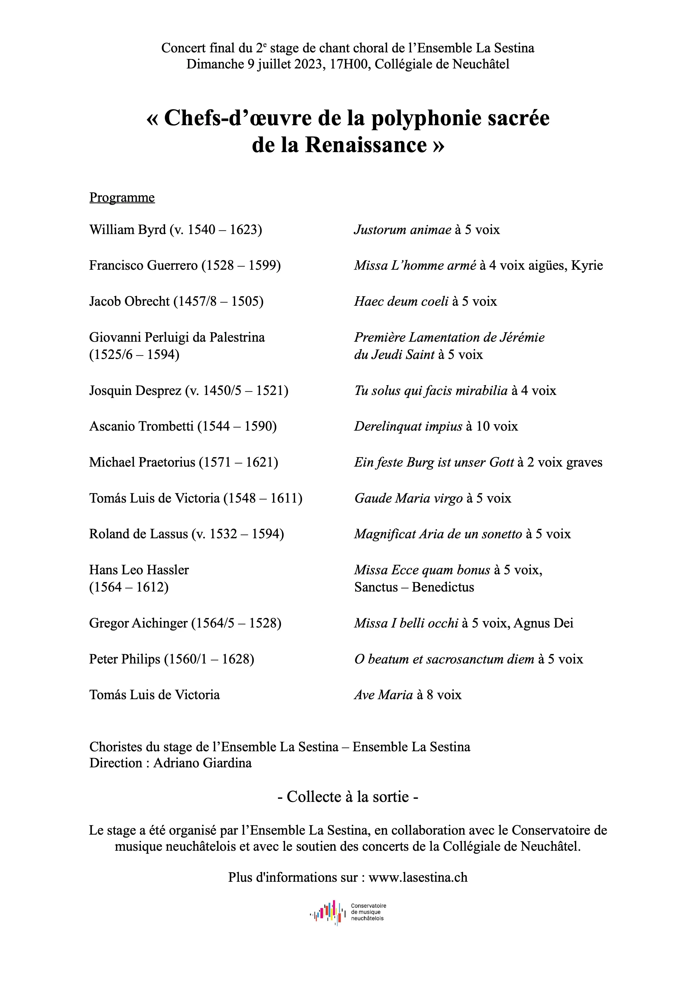 Programme public 2023