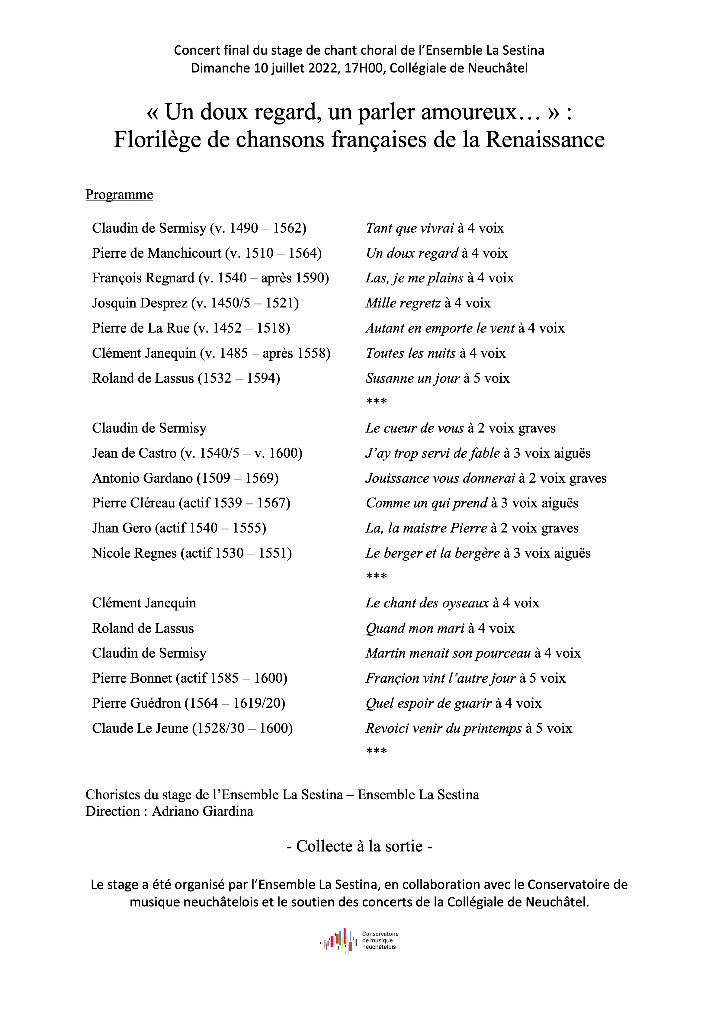 Programme public 2022